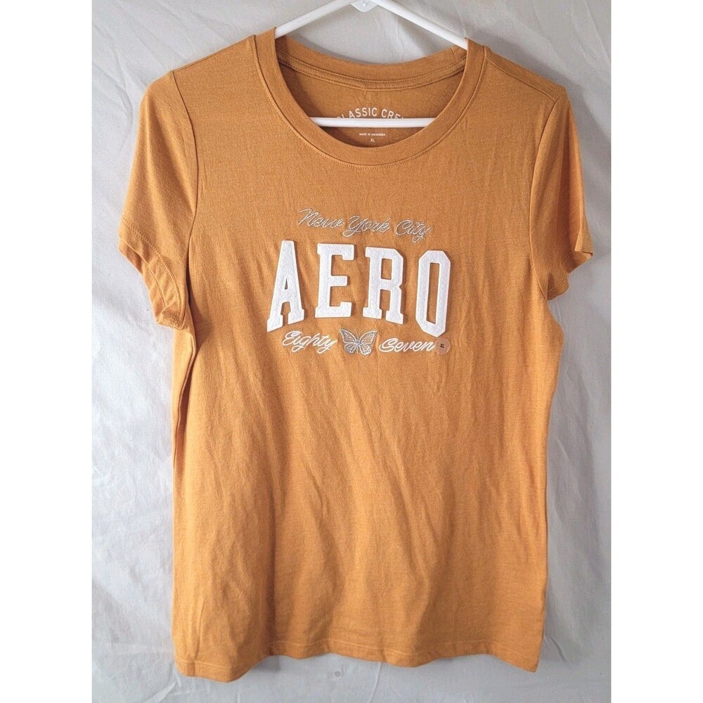 Aeropostale Women’s XL Burnt Orange NYC Graphic Tee Shirt Short Sleeve NWT